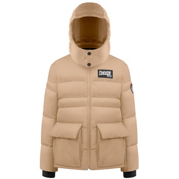 Boys ski jacket almond brown