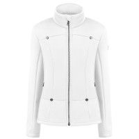Girls stretch fleece jacket white