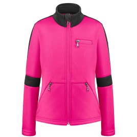 Girls stretch fleece jacket magenta pink
