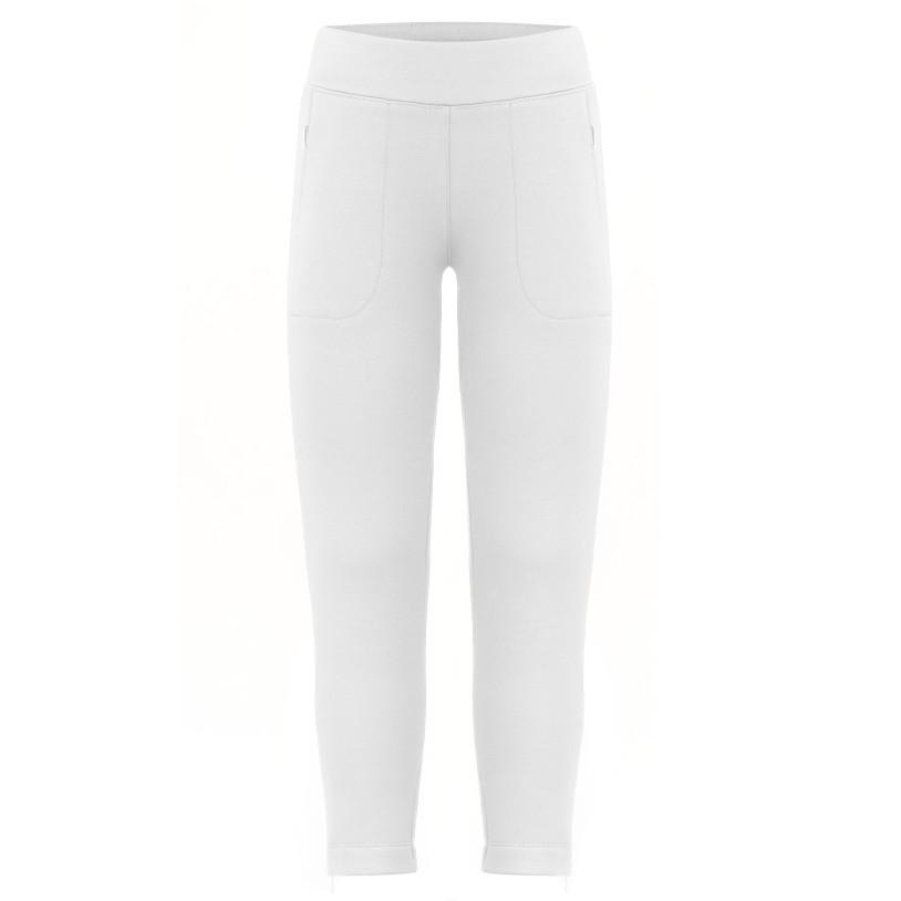 Girls stretch fleece pants white