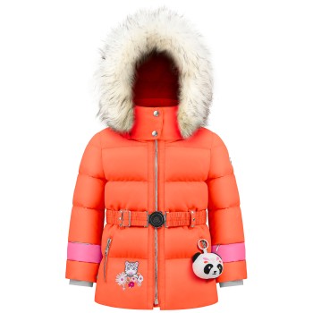 Girls synthetic down jacket mandarin orange