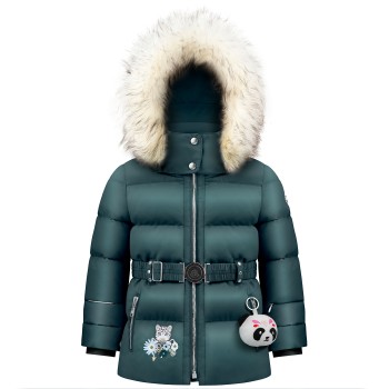 Girls synthetic down jacket ever green