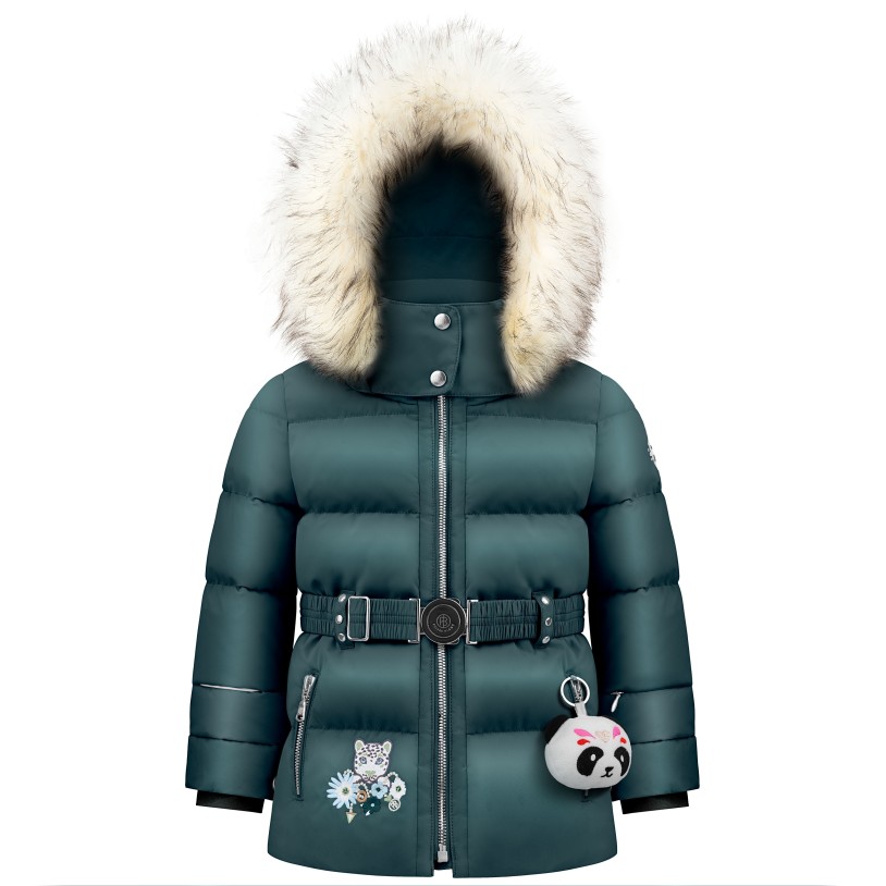 Girls synthetic down jacket ever green