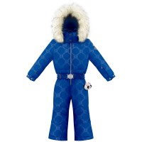 Girls overall embo infinity blue with fake fur