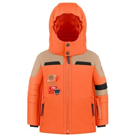 Boys ski jacket multico mandarin orange