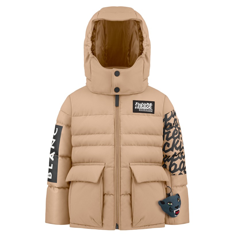Boys down jacket almond brown