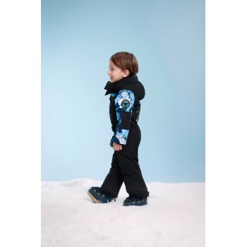 Boys ski overall black/nature blue