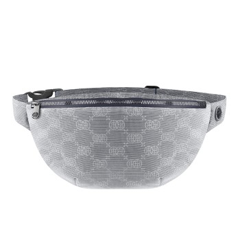 Waist bag shiny silver