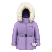 Girls synthetic down ski jacket lavender purple June