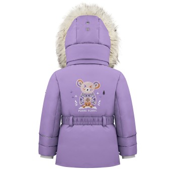 Girls synthetic down ski jacket lavender purple June