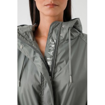 Womens rain coat silver sage green