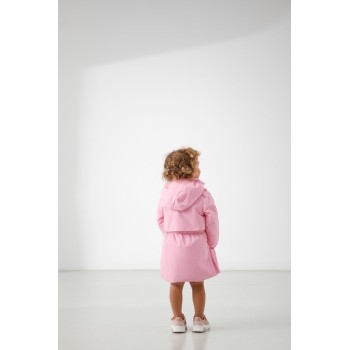 Girls raincoat fancy palm pink