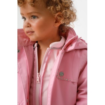 Girls raincoat fancy palm pink